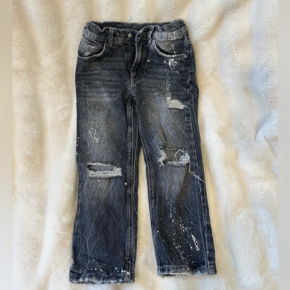 Zara Original Fit Ripped Jeans (Youth 6)